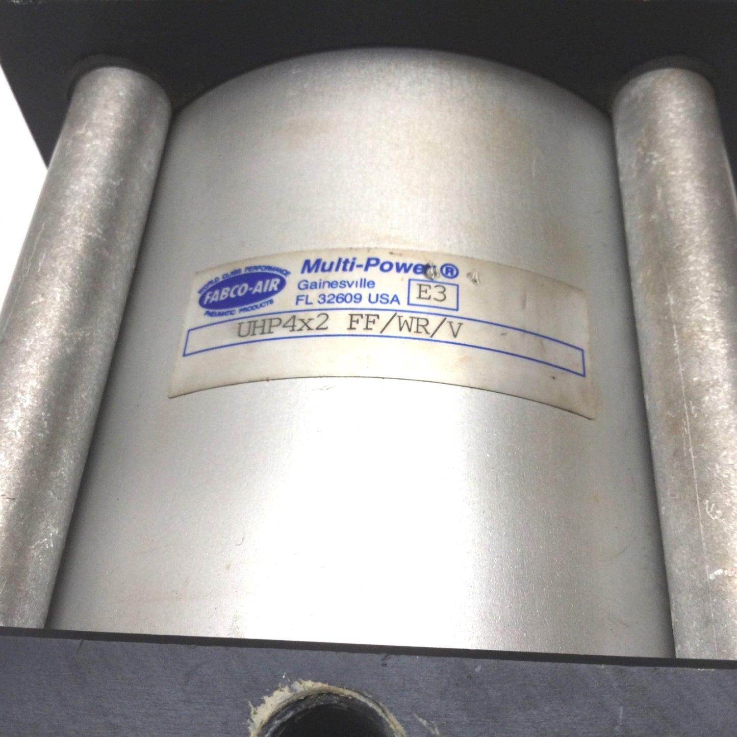 Used Fabco Air UHP-4X2-FF-WR-V Hi-Power Pancake Air Cylinder, Bore: 4", Stroke: 2"