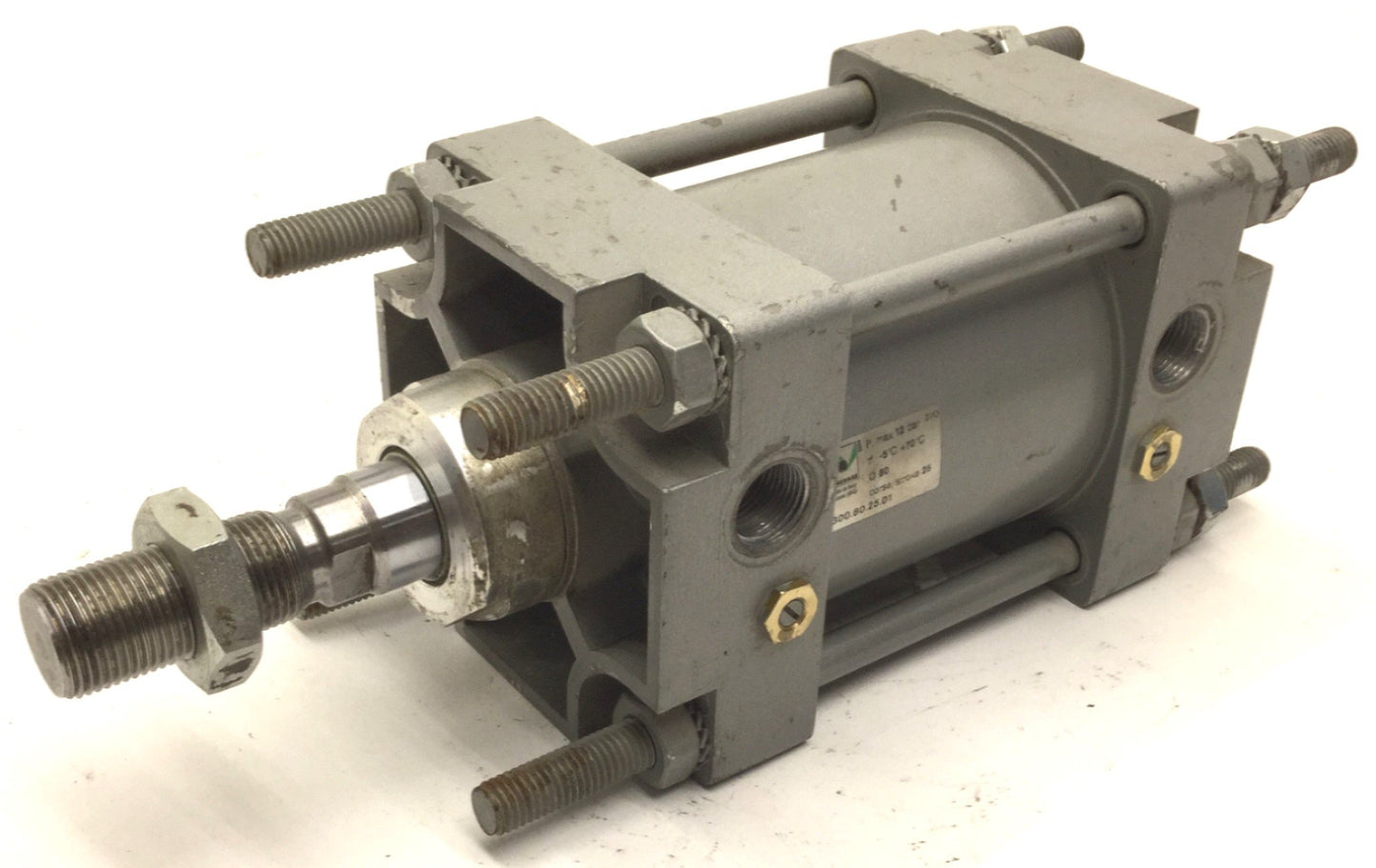 Used PneuMax 1300.80.025.01 Pneumatic Cylinder Bore: 80mm, Stroke: 25mm, Max: 12 Bar