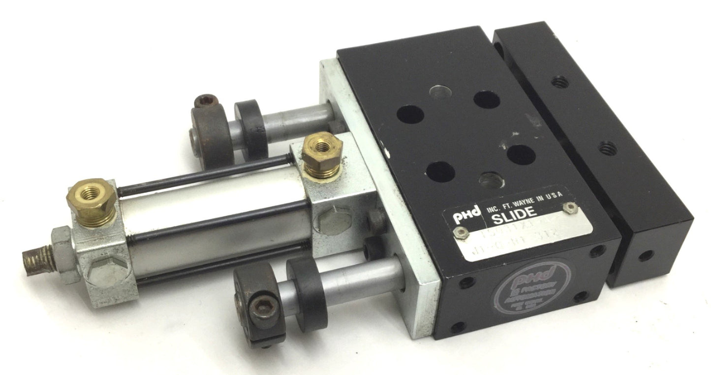 Used PHD TS031X1-A-J1-Q-R1 312 Pneumatic Slide Cylinder, 1" Stroke, Bore: 3/4"