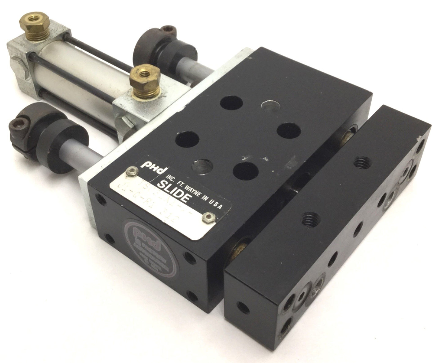 Used PHD TS031X1-A-J1-Q-R1 312 Pneumatic Slide Cylinder, 1" Stroke, Bore: 3/4"