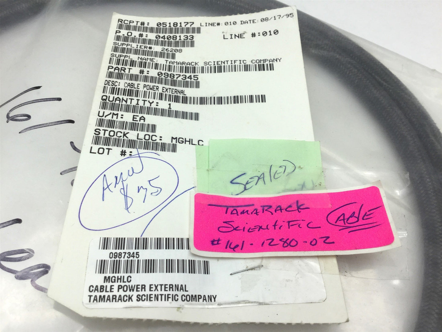 New Tamarack Scientific Company 161-280-02 0987345 External Power Cable