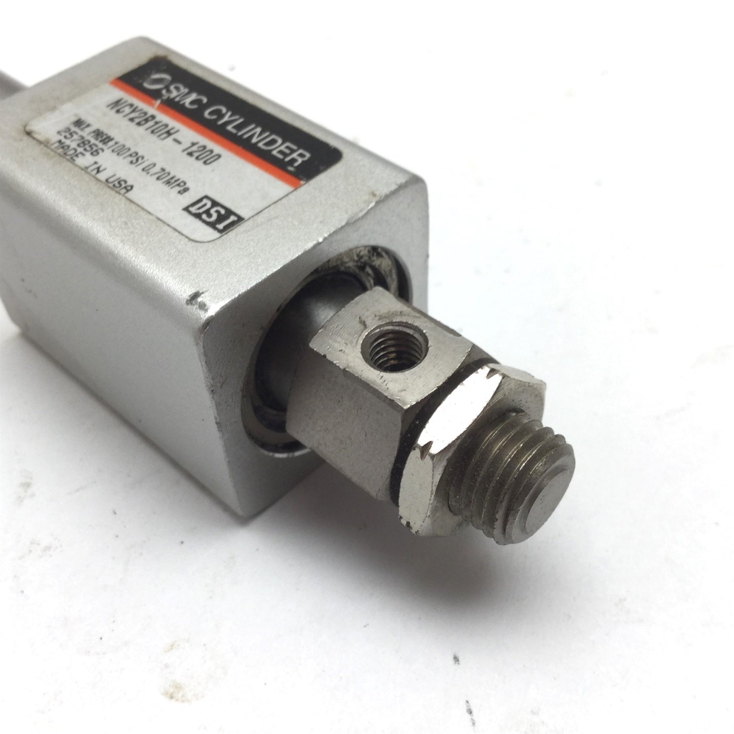 Used SMC NCY2B10H-1200 Rodless Cylinder, Stroke: 12", Bore: 3/8", Ports: 10-32