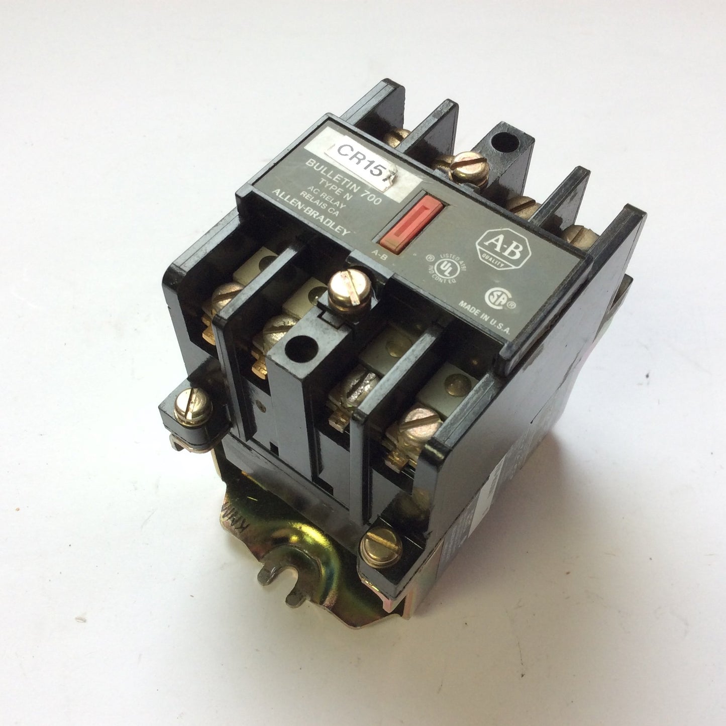 Used Allen Bradley 700-N200A1 Relay Contactor Coil: 110/120VAC 50/60Hz Contacts: 300V