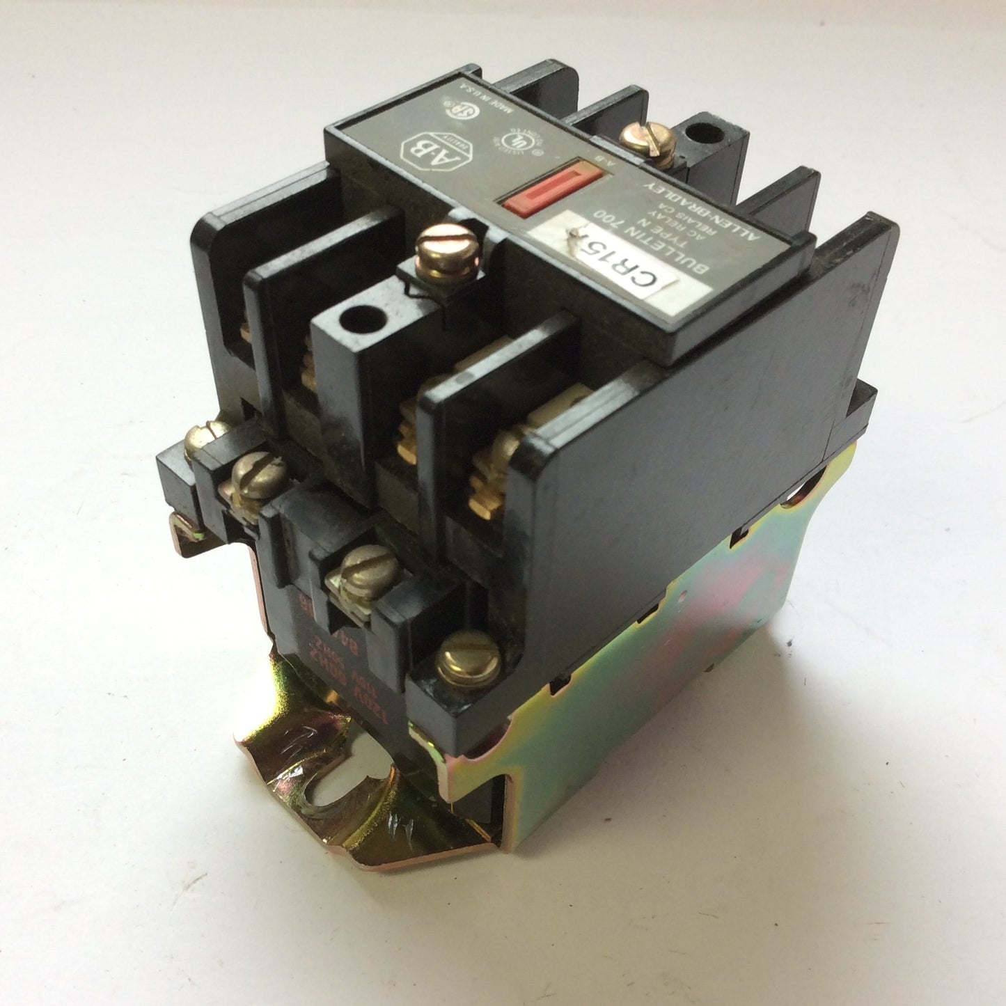 Used Allen Bradley 700-N200A1 Relay Contactor Coil: 110/120VAC 50/60Hz Contacts: 300V