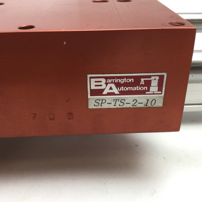 Used Barrington Automation SP-TS-2-10 Pneumatic Slide Table, Bore: 0.6", Stroke: 10"