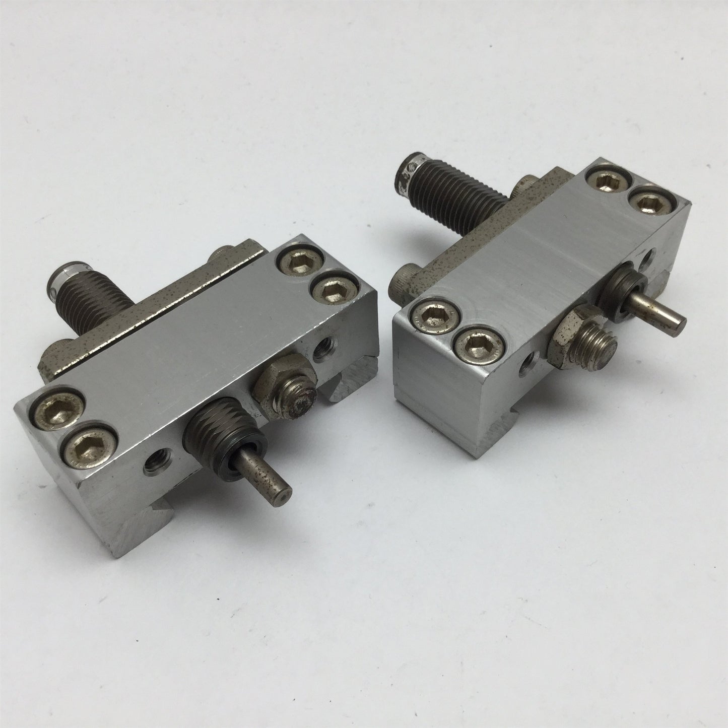 Used Lot of 2 SMC RB1412 Shock Absorber w/ Dovetail Brackets, Stroke 12mm, for MYH32
