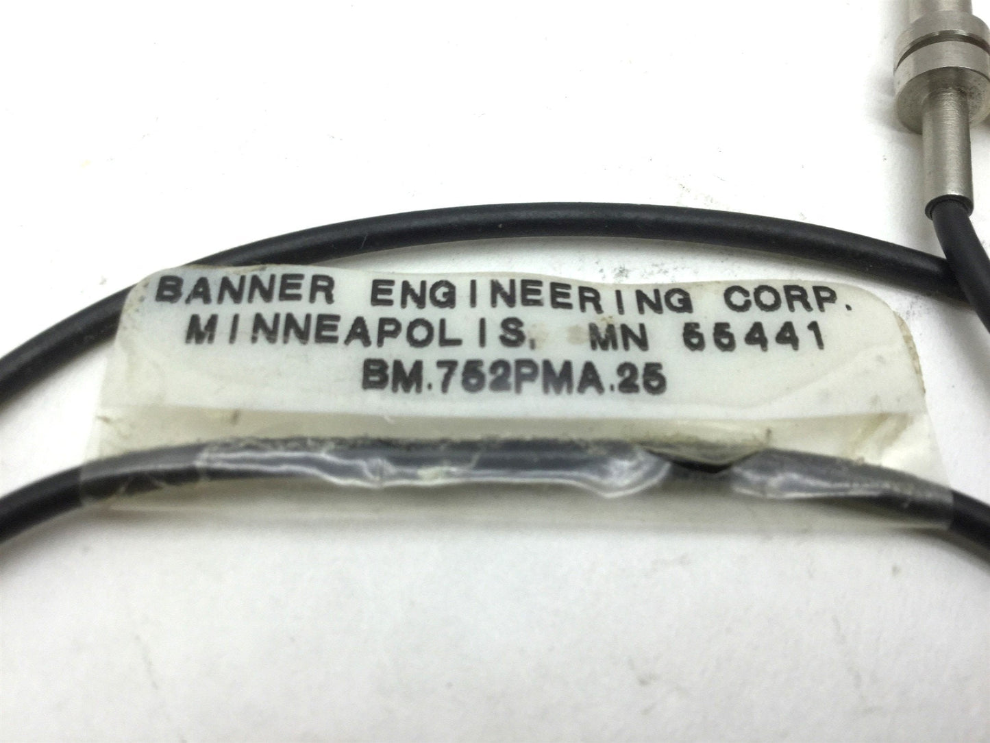 Used Banner BM.752PMA.25 Bifurcated Fiber Optic Cable Right Angle Probe, In: 4.6mm