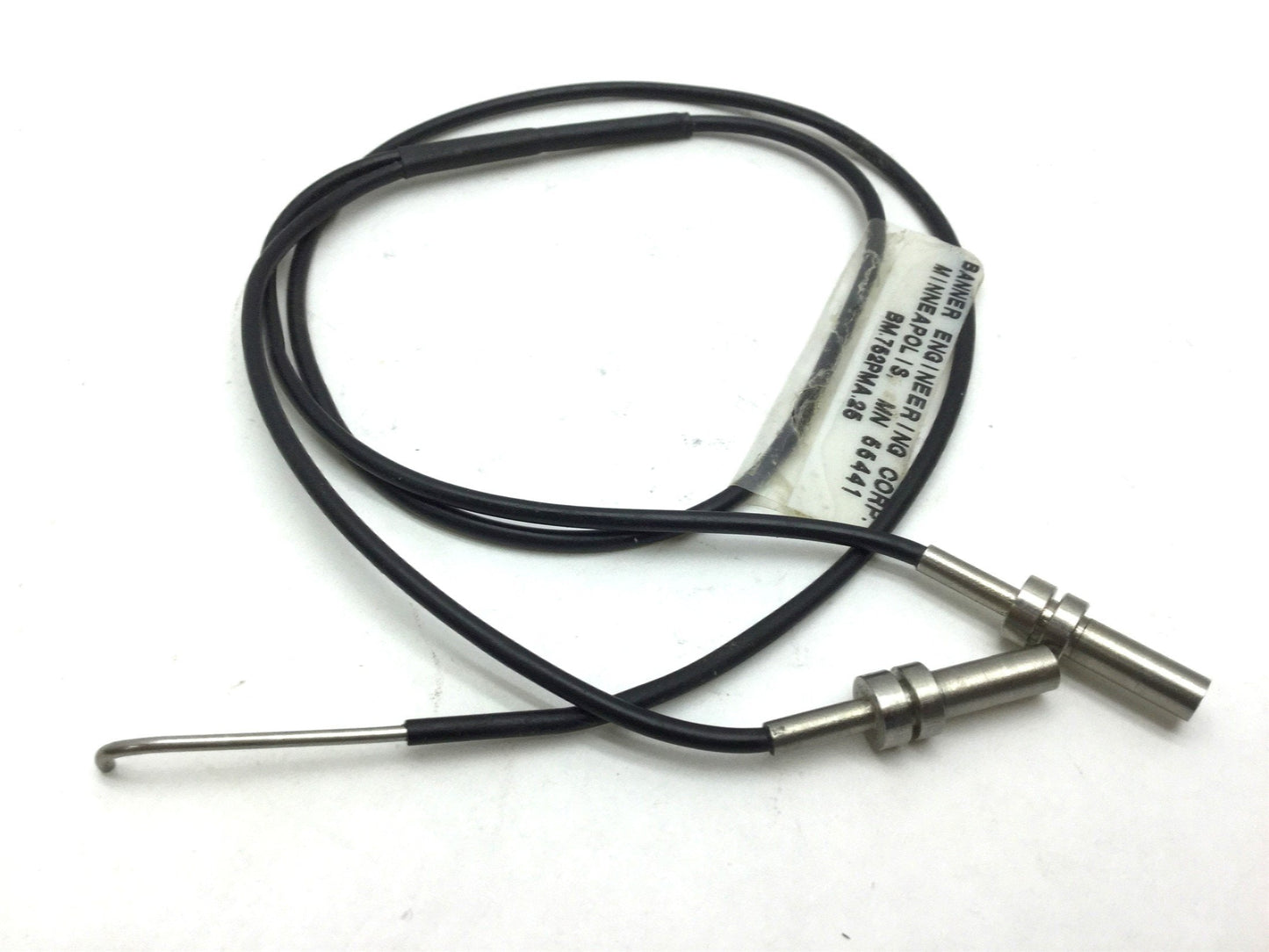 Used Banner BM.752PMA.25 Bifurcated Fiber Optic Cable Right Angle Probe, In: 4.6mm