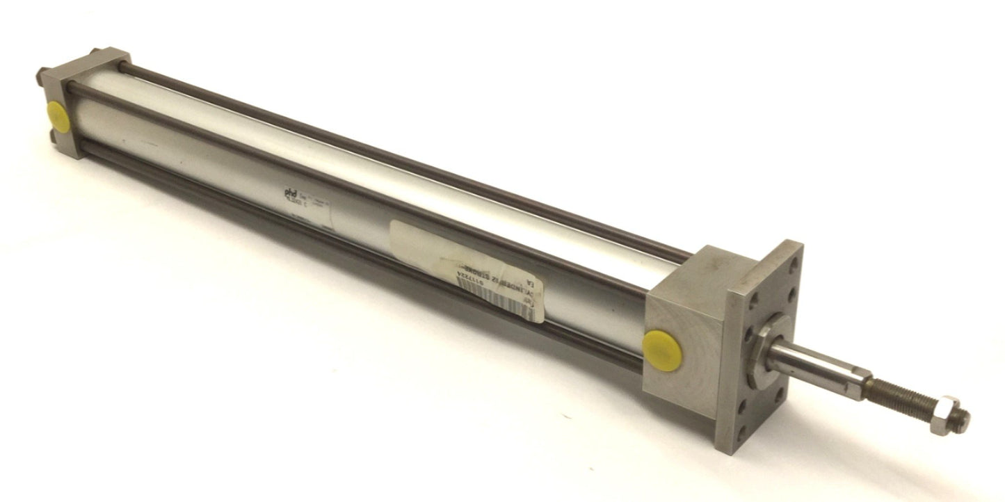 Used PHD ML32431 C Pneumatic Cylinder 12" Stroke, 1/4" NPT, 1.375" x 1.375" Mounting