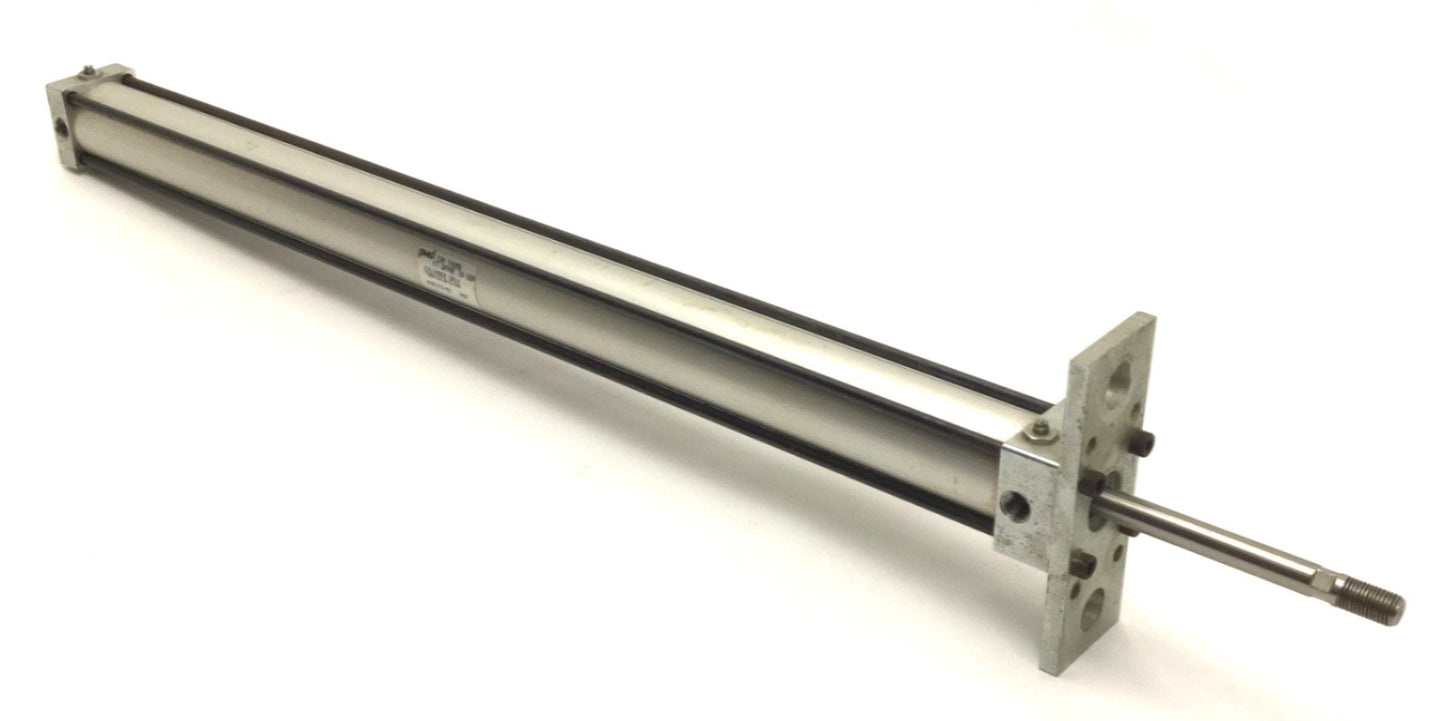 Used PHD TS041X18-E-H4 Pneumatic Cylinder, 18" Stroke, 1/8" NPT, 3/8" Shaft