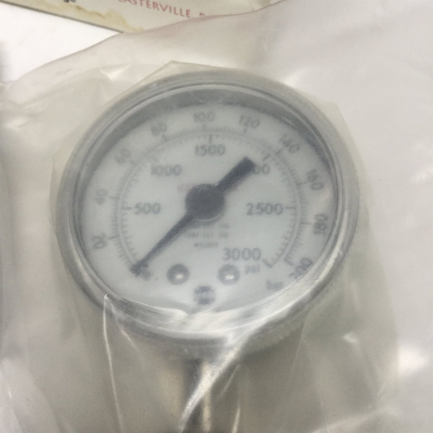 New Ametek P1535 Precision Pressure Gauge, 316 Stainless Steel 2", 0-3000psi, 1/4NPT