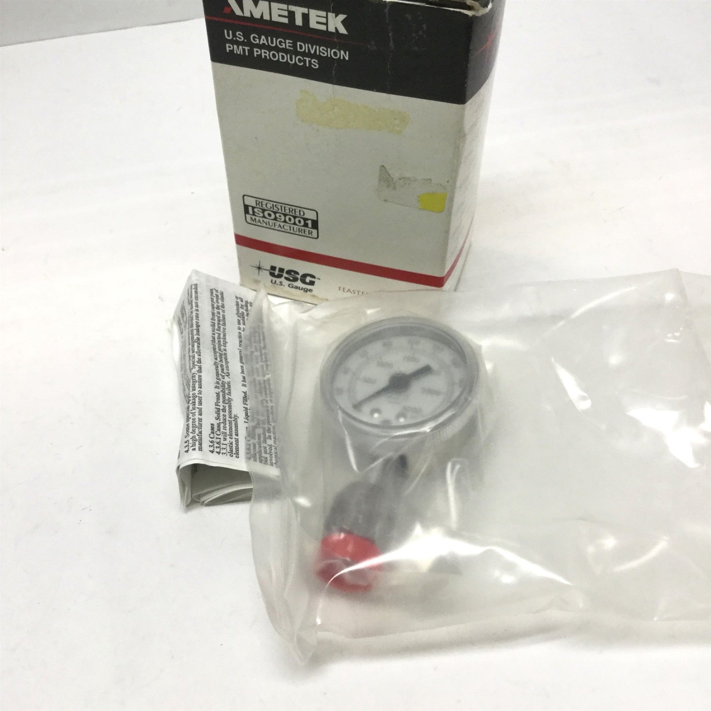 New Ametek P1535 Precision Pressure Gauge, 316 Stainless Steel 2", 0-3000psi, 1/4NPT