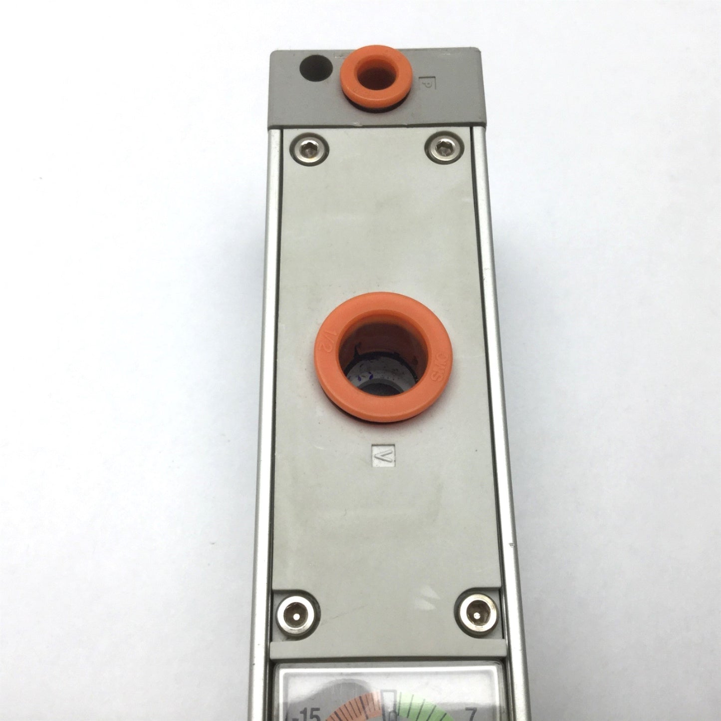 Used SMC NZL112-G Multistage Ejector, Supply: 21-100psi, Vacuum: 0 to -25inHg