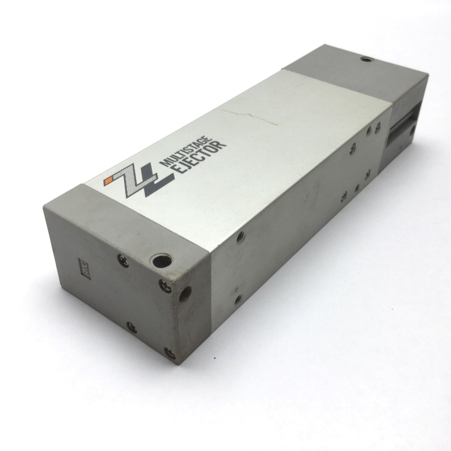 Used SMC NZL112-G Multistage Ejector, Supply: 21-100psi, Vacuum: 0 to -25inHg