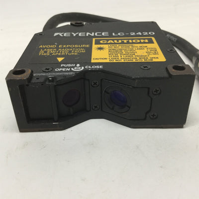 Used Keyence LC-2420 Reflective Laser Displacement Sensor Head 670nm 1.9mW