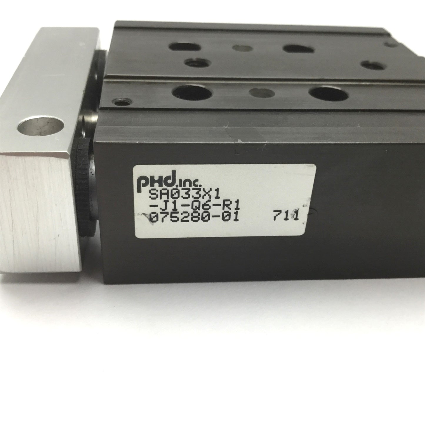Used Phd SA033X1-J1-Q6-R1 Pneumatic Slide Cylinder, Bore: 0.5", Stroke: 1", 10-32