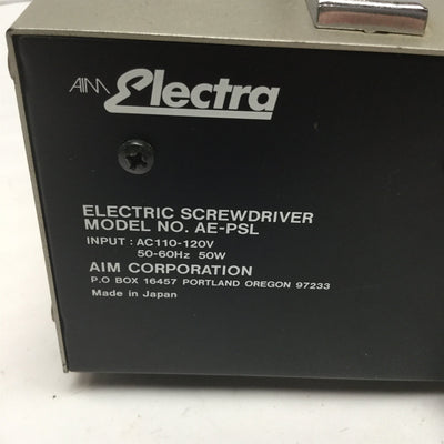 Used AIM AE-PSL Electra Electric Screwdriver Power Supply Speed Control for AE-350/S