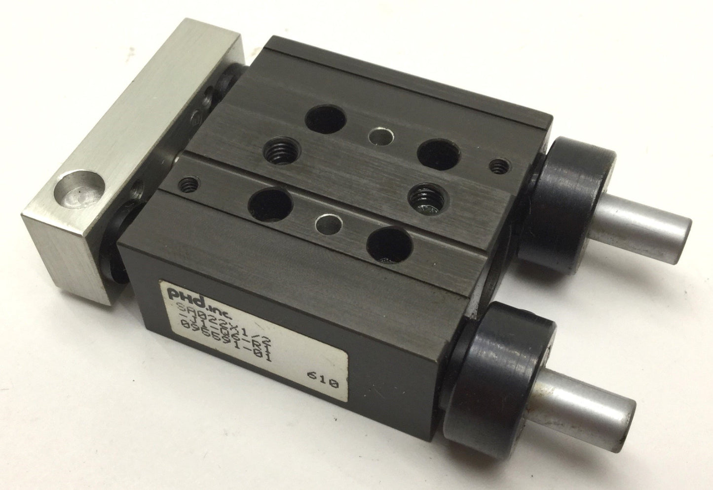 Used PHD SA022X1/2 Pneumatic Cylinder, Stroke: 5/8", Ports: 10-32, Bore: 1/2"