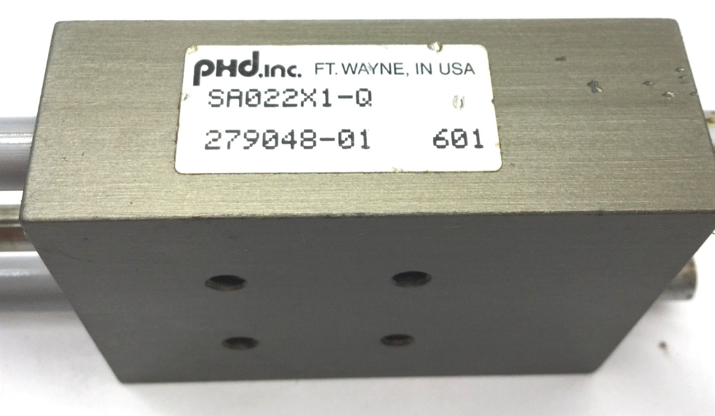 Used PHD SA022X1-Q Pneumatic Cylinder, Travel: 1", Ports: 10-32, Bore: 1/2"