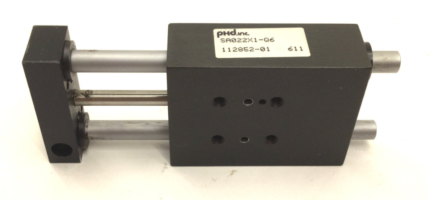 Used PHD SA022X1-Q6 Pneumatic Cylinder, Travel: 1", Ports: 10-32, Bore: 1/2"