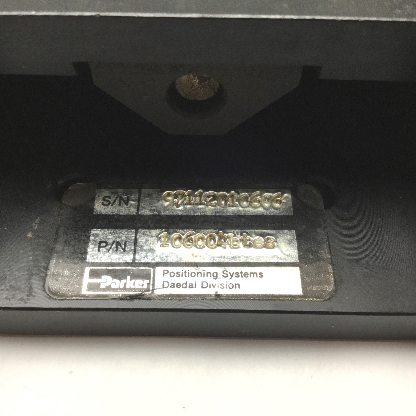 Used Parker 106004BTES Ball Bearing Linear Positioner Stage, Stage 6" x 6", Travel 4"