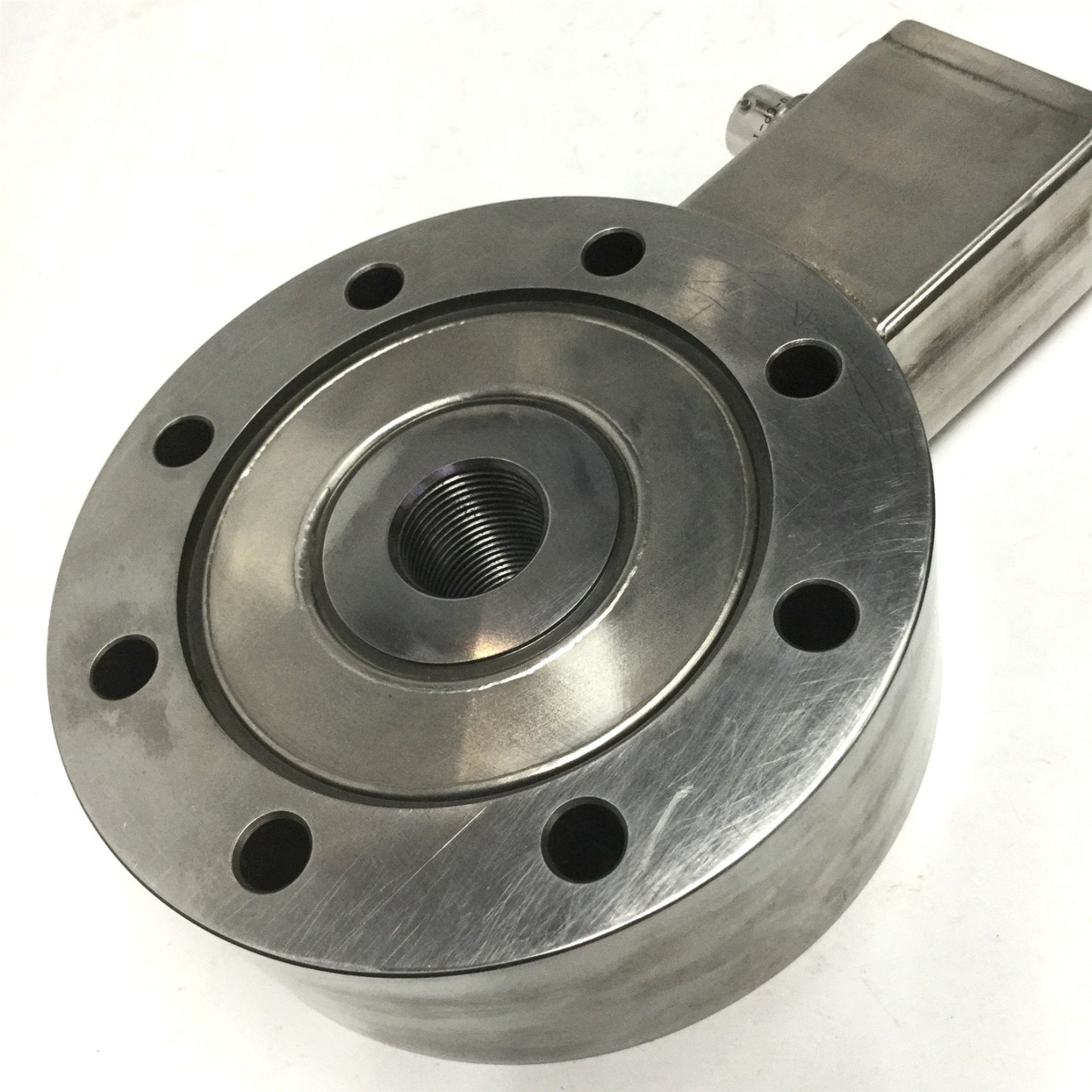 Used Sensotec Model 41 Amplified Transducer SS Pancake Load Cell 7500lb, 0-5VDC