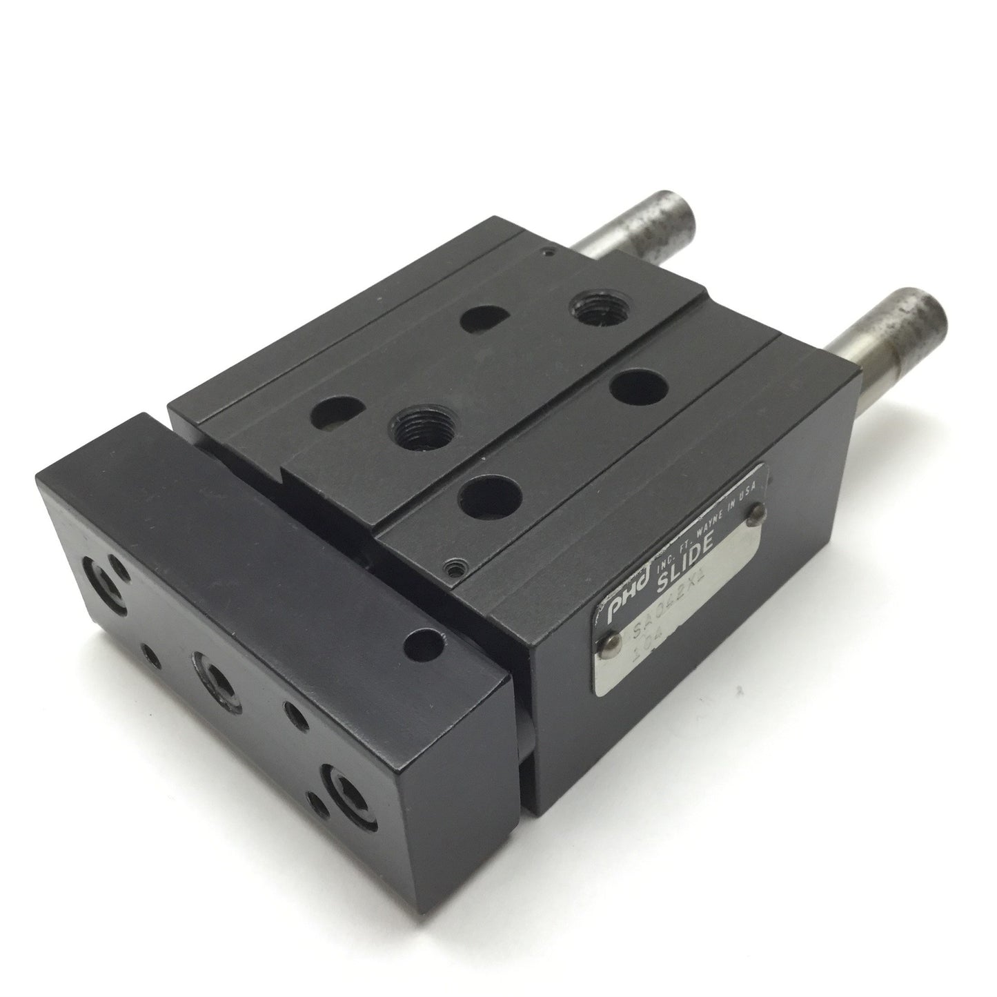 Used Phd SA042X1 Pneumatic Slide Cylinder, Bore: 0.75", Stroke: 1", Ports: 1/8" NPT