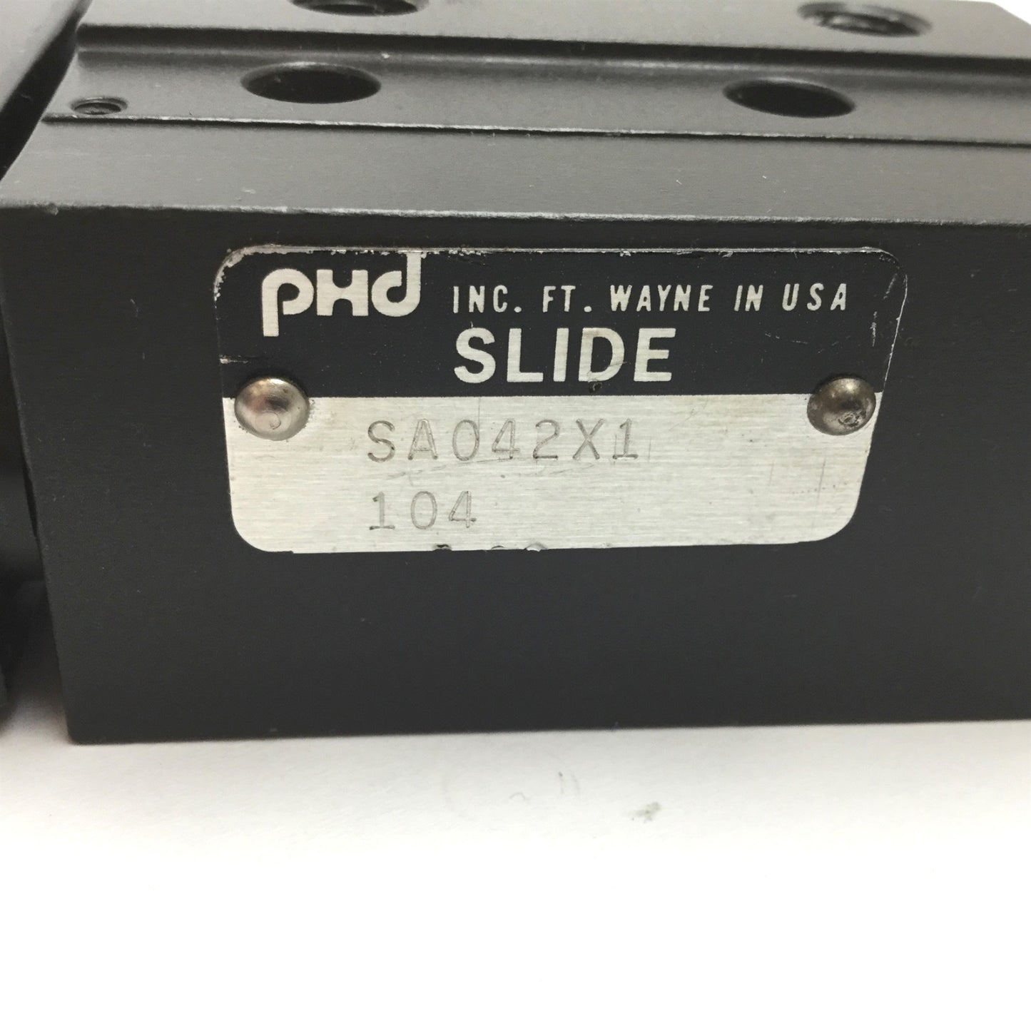 Used Phd SA042X1 Pneumatic Slide Cylinder, Bore: 0.75", Stroke: 1", Ports: 1/8" NPT