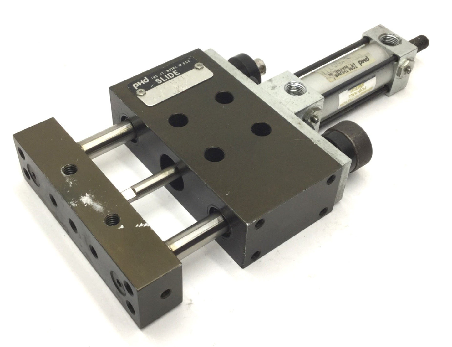 Used PHD TS031X1-A-E Pneumatic Slide Cylinder, 1" Stroke, Bore: 1/2" (12mm)