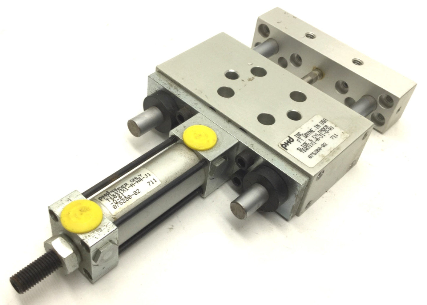 Used PHD TS031X1-A-J1-Q-R1 Pneumatic Slide Cylinder, 1" Stroke, Bore: 1/2" (12mm)