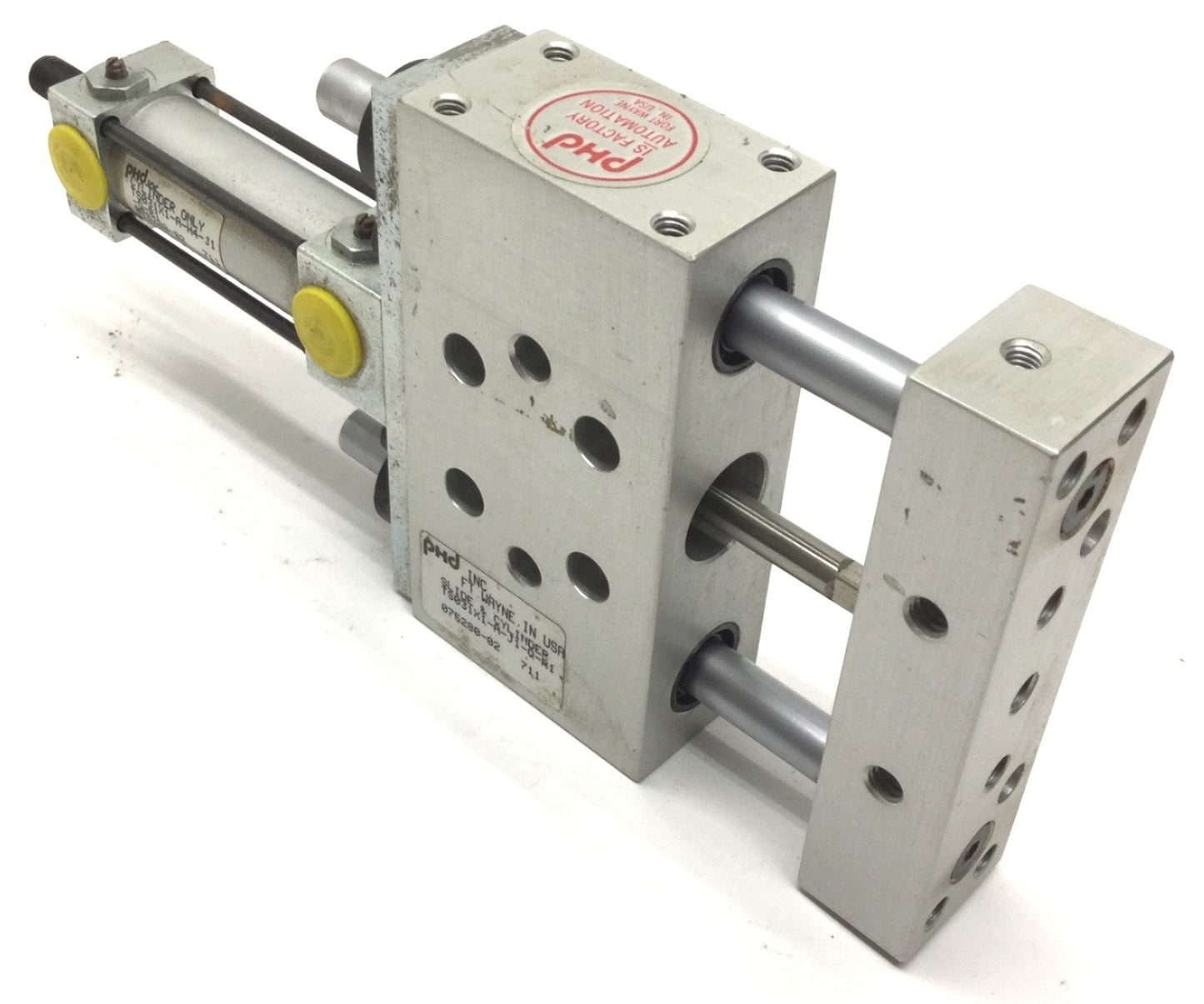 Used PHD TS031X1-A-J1-Q-R1 Pneumatic Slide Cylinder, 1" Stroke, Bore: 1/2" (12mm)