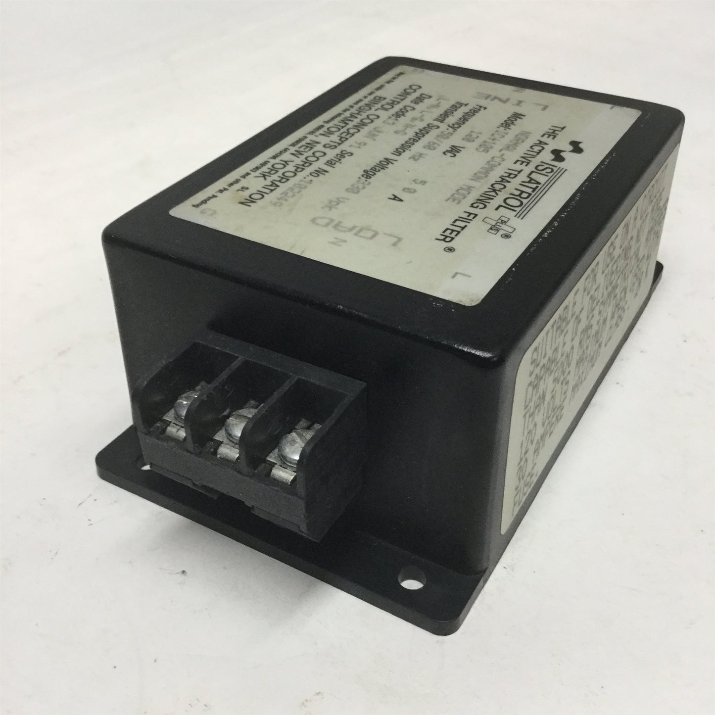 Used Control Concepts IC+105 Islatrol Active Tracking Power Line Filter 120VAC, 5A