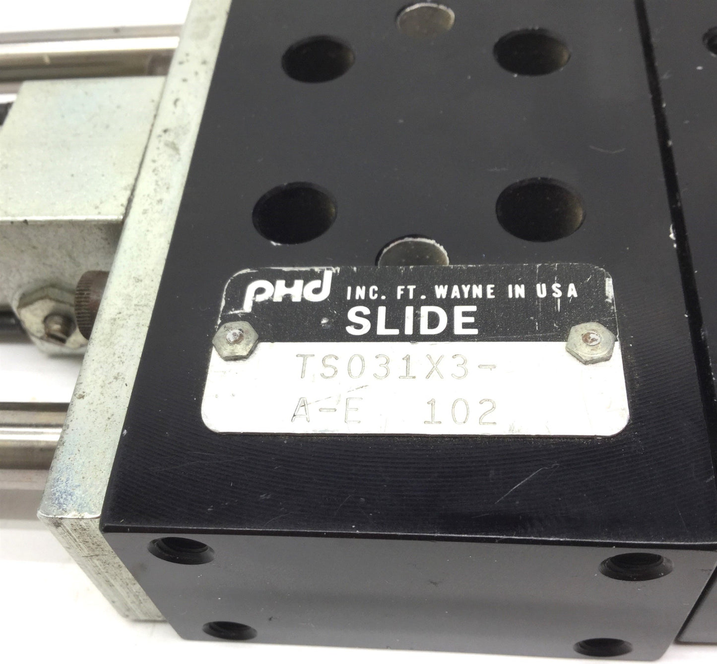 Used PHD TS031X3-A-E Pneumatic Slide Cylinder, 3" (75mm) Stroke, Bore: 3/4"