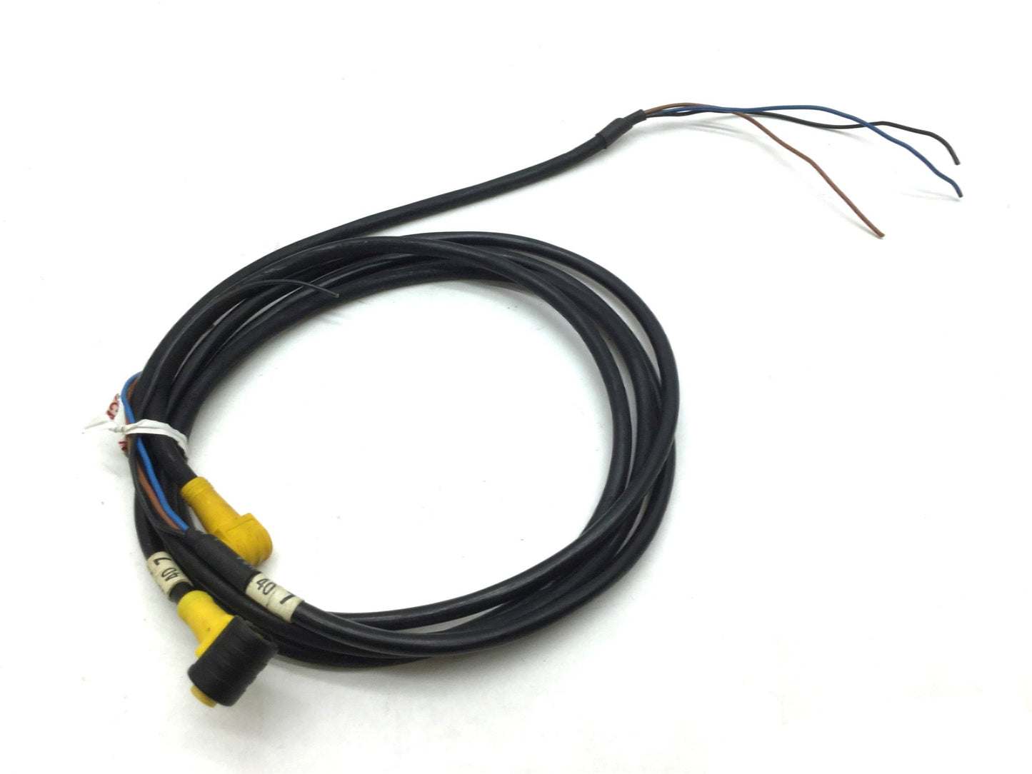 Used 19 Turck PKW 3Z-N7X2-2/S90 Cordset, Picofast Right, 3-Pin NPN LED Length Varies