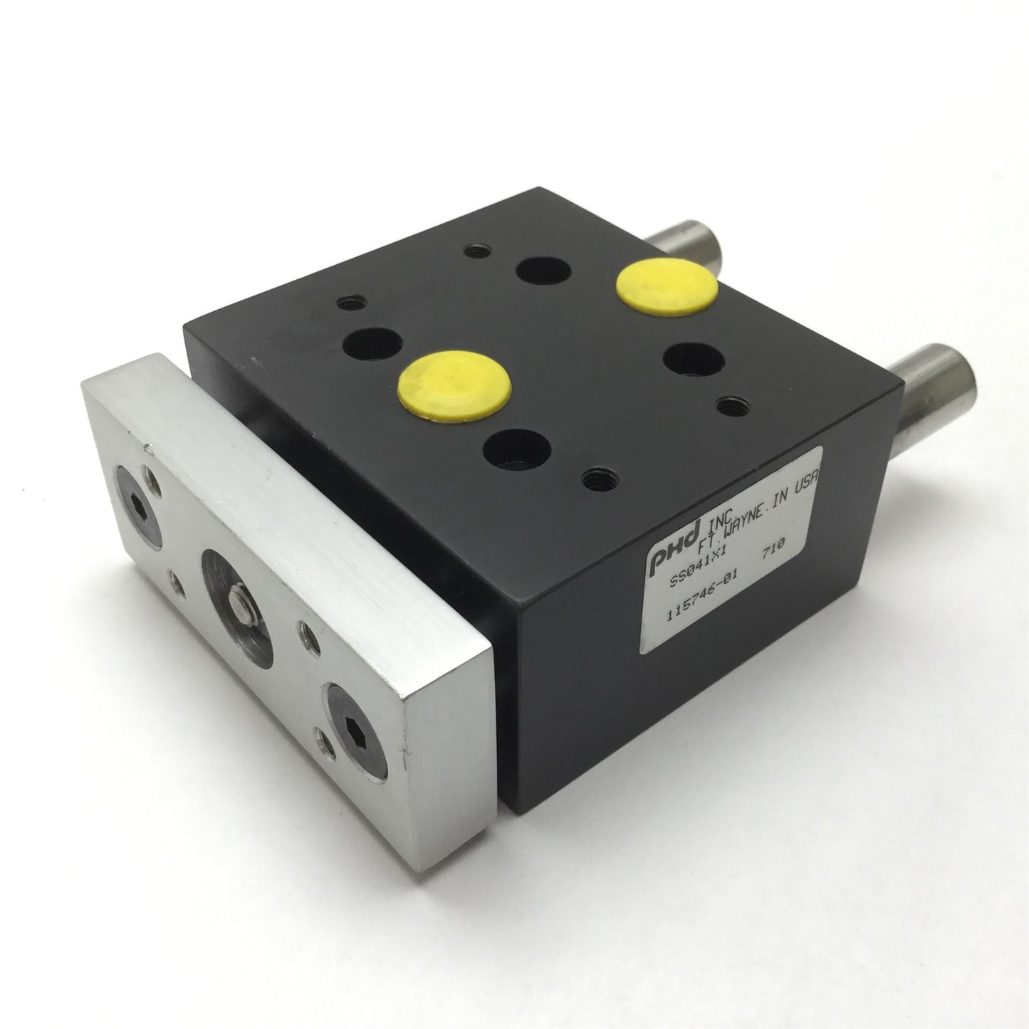 Used Phd SS041X1 Pneumatic Slide Cylinder, Bore: 0.75", Stroke: 1", Ports: 1/8" NPT