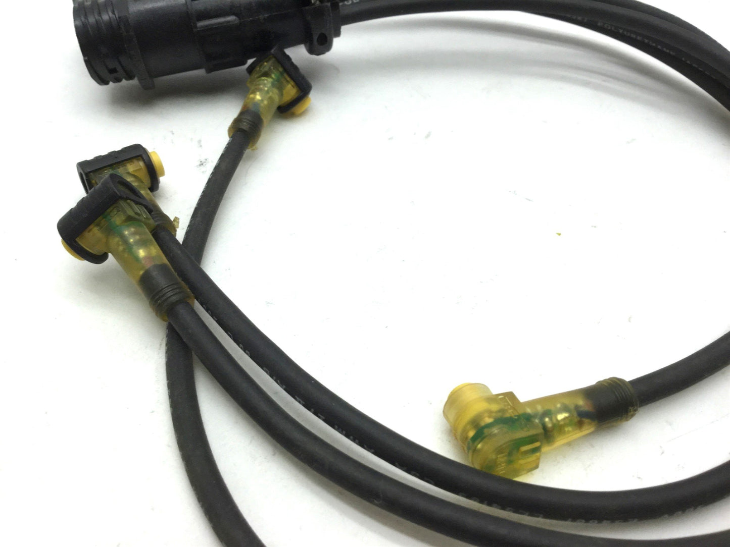 Used 4 Turck PKW 3Z-N7X2-2/S90 Cordset, Picofast Right, 3-Pin NPN LED, 3/4-20 UNEF-2A