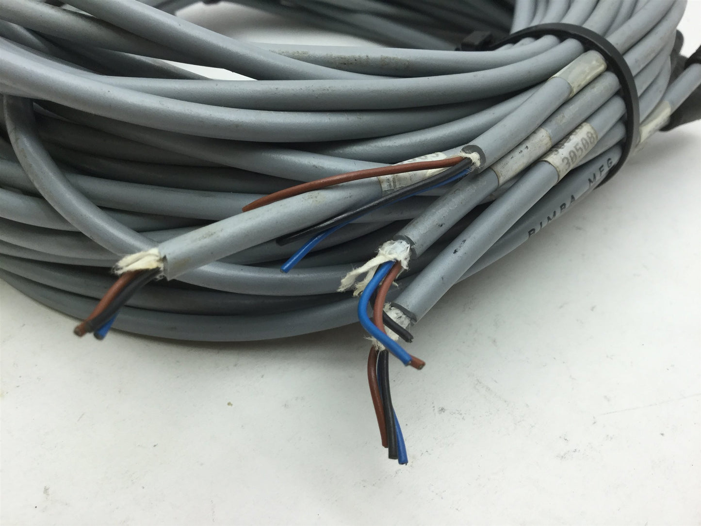 Used Lot of 4 BIMBA MFG Quick Disconnect Cable, 3-Pin M6, Length: 15'