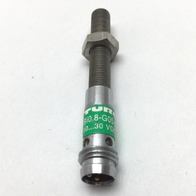 Used Turck Bi0.8-G05-AP6X4-V1331 Proximity Sensor, Range: 0.8mm, PNP Output, 10-30VDC