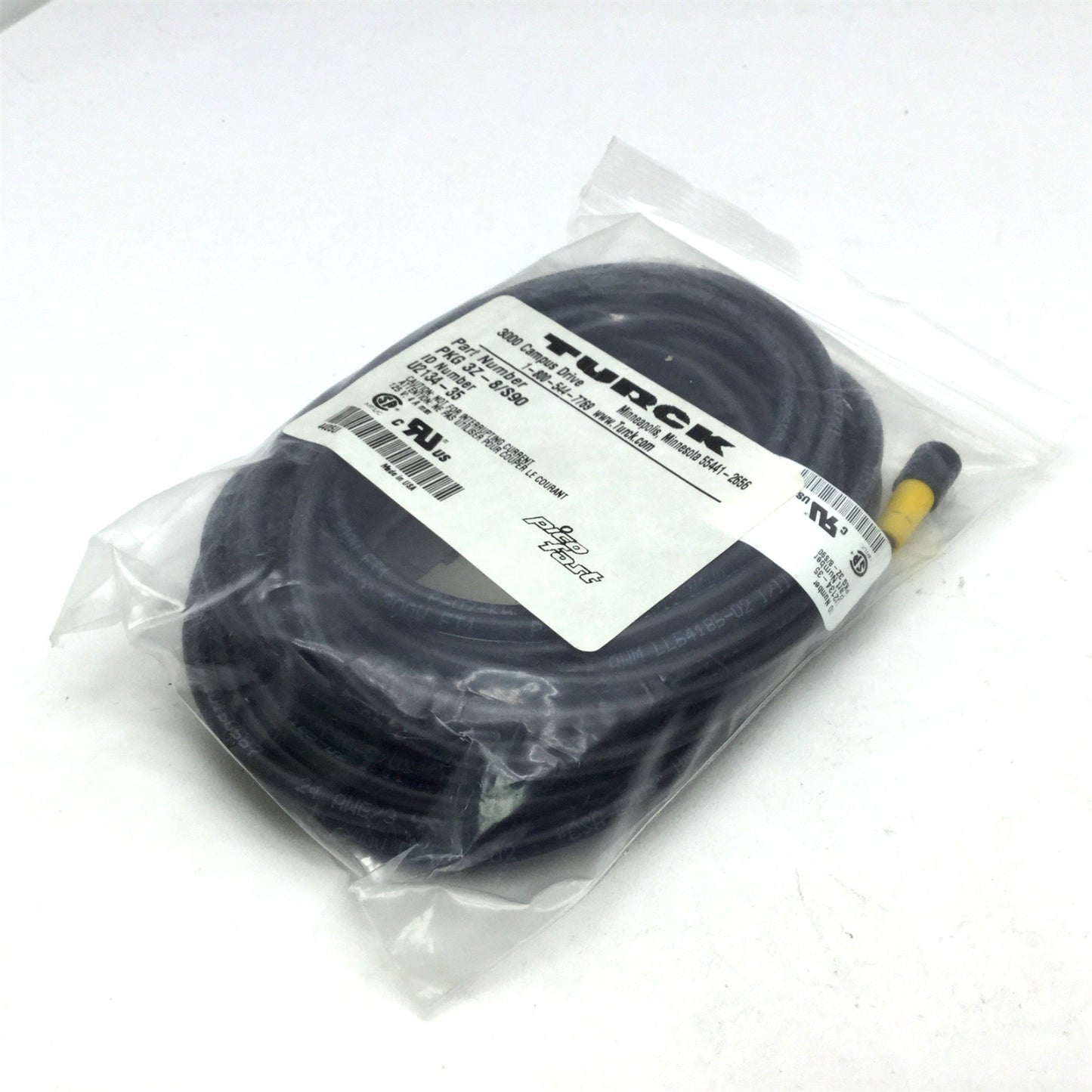 New Turck PKG 3Z-8/S90 Cordsets Picofast M8 3-Pin, Length: 8 Meters