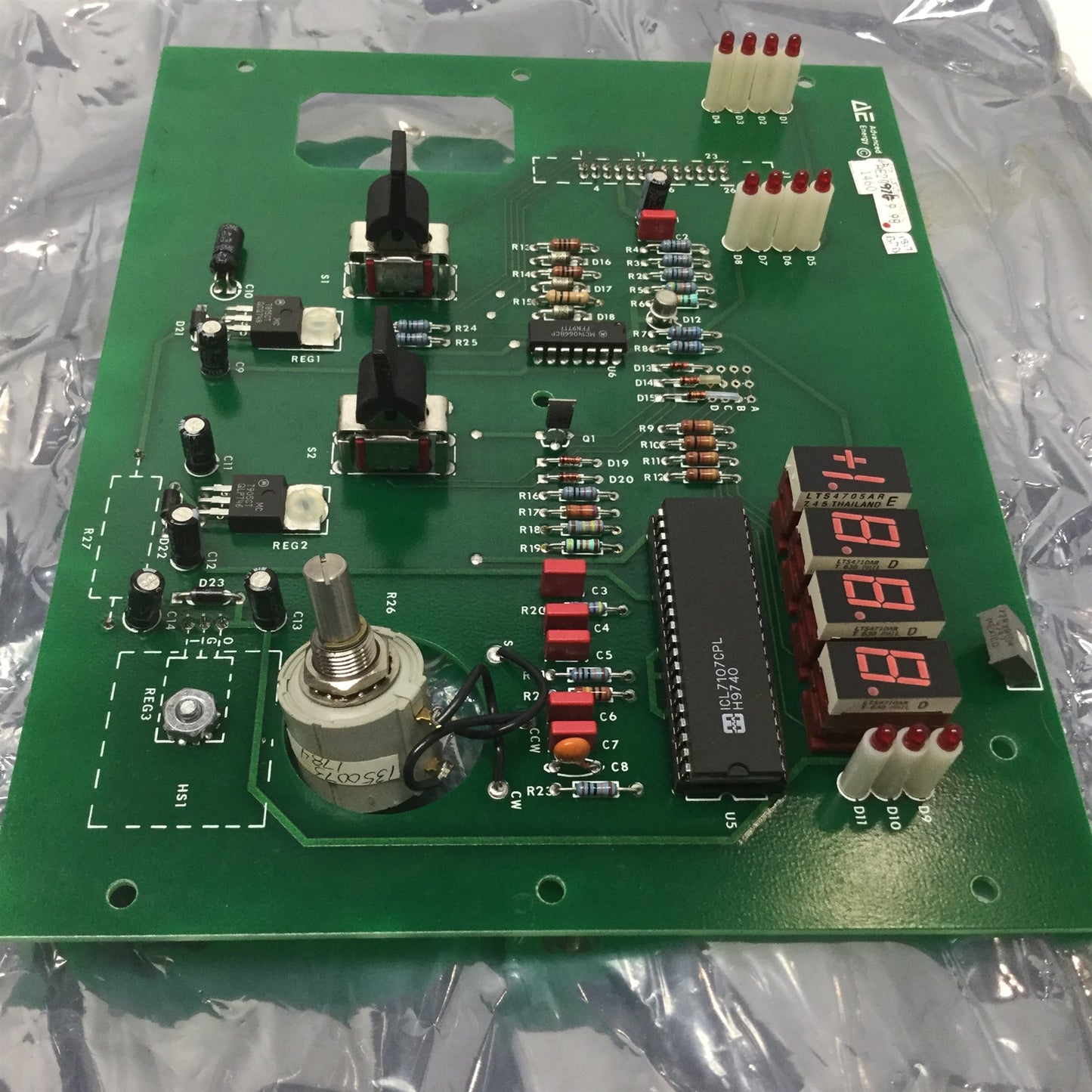 Used Advanced Energy 2302012 PE Main Display PCB Board RF Generator Power Supply