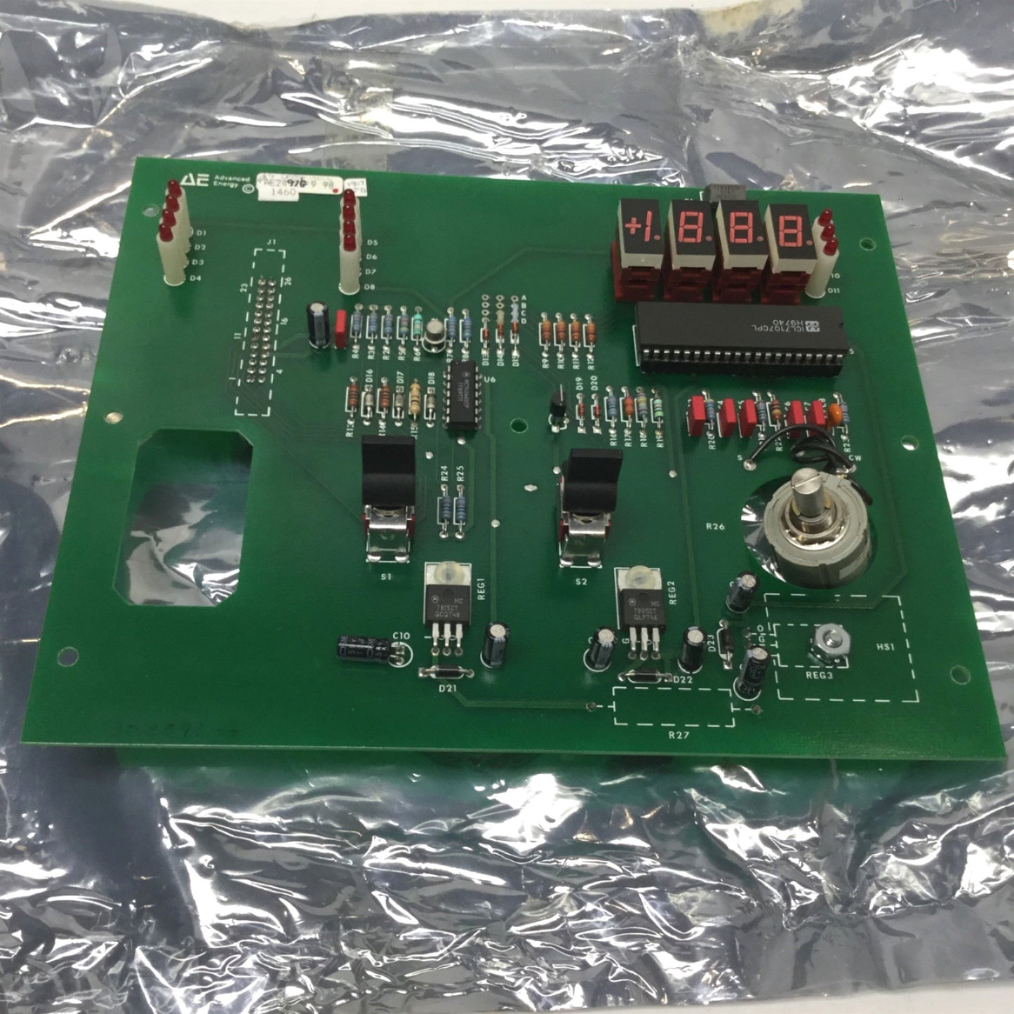 Used Advanced Energy 2302012 PE Main Display PCB Board RF Generator Power Supply