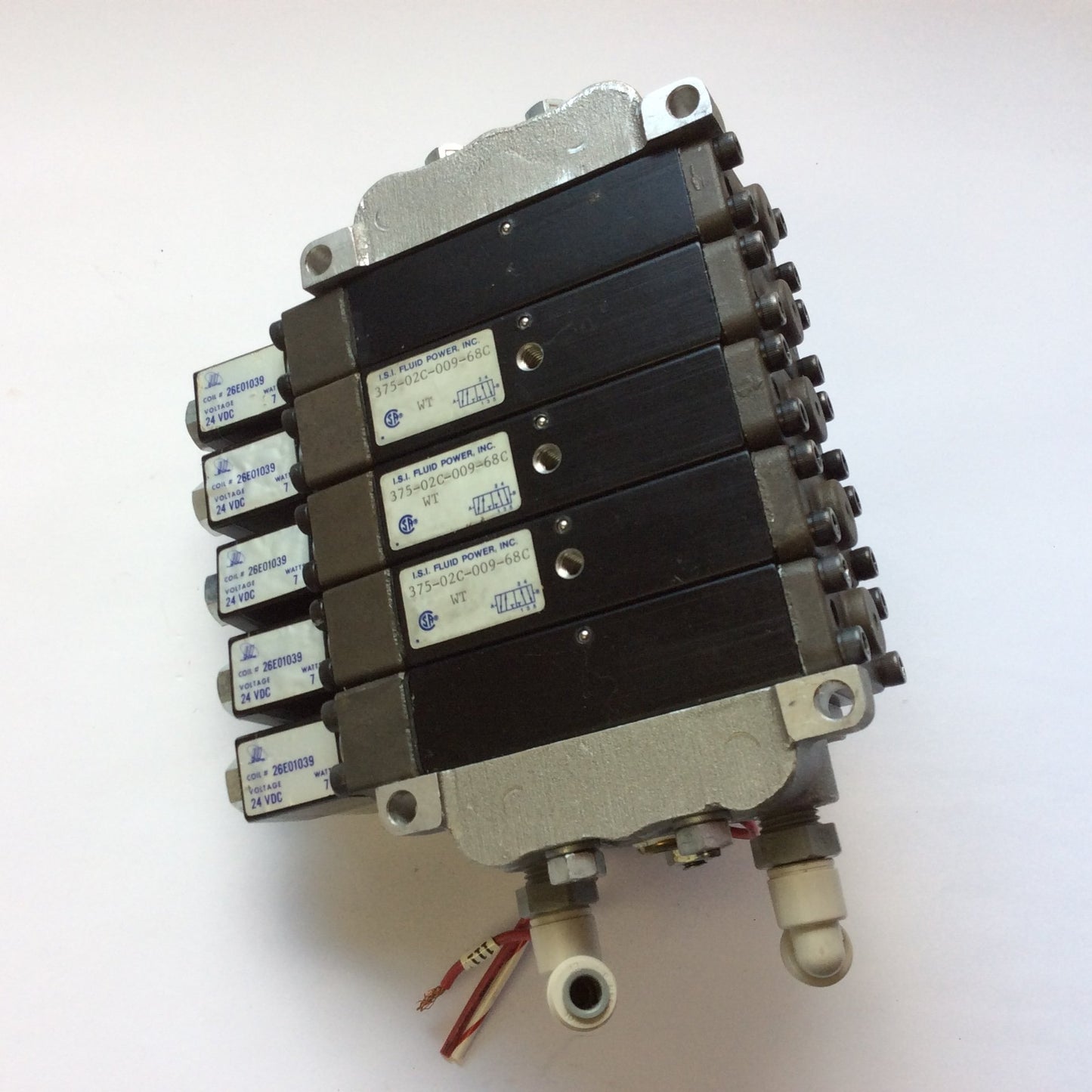Used ISI Fluid Power 375-02C-009-68C WT Pneumatic Valve 2-Position Coil Voltage 24VDC