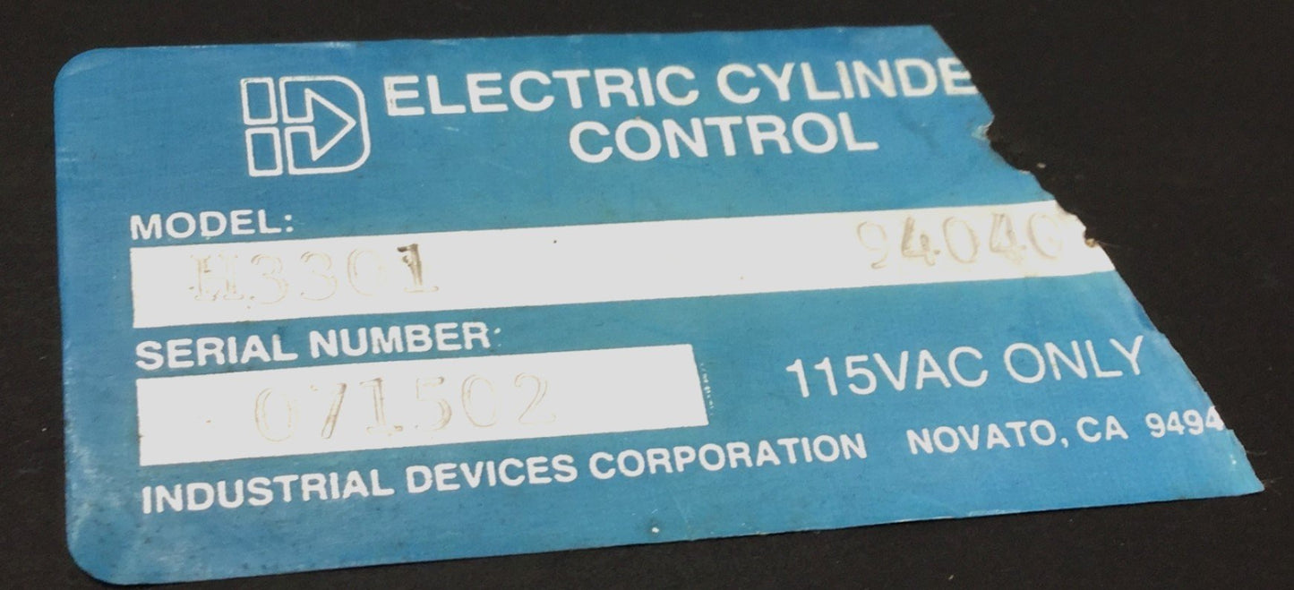 Used Industrial Devices H3301 Electric Cylinder Control Module, Input: 115VAC