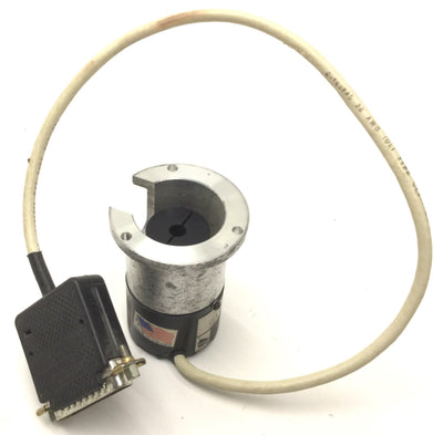 Used DRC C153/421-1000-120CBV Encoder, Shaft: 3/8" Diameter, *Broken Case*