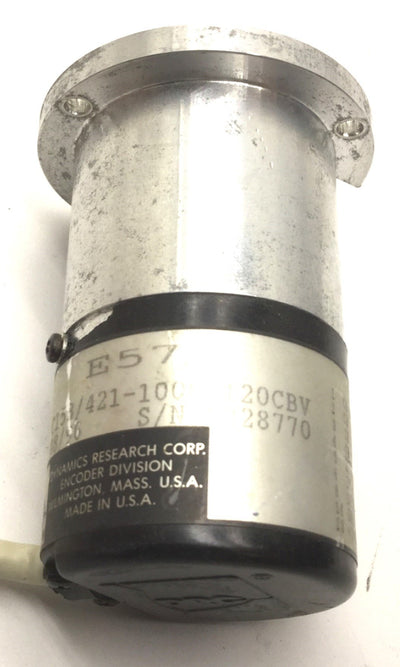 Used DRC C153/421-1000-120CBV Encoder, Shaft: 3/8" Diameter, *Broken Case*