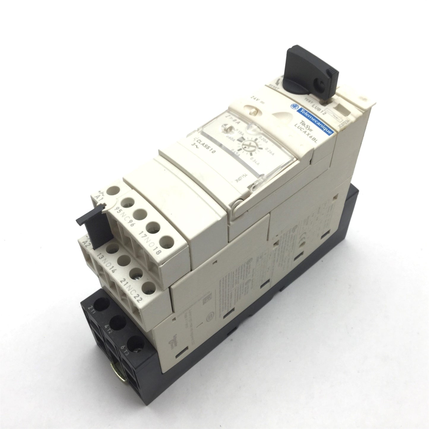 Used Telemecanique LUB12 Motor Starter Base with LUCAX6BL Control Unit, 690V 12A