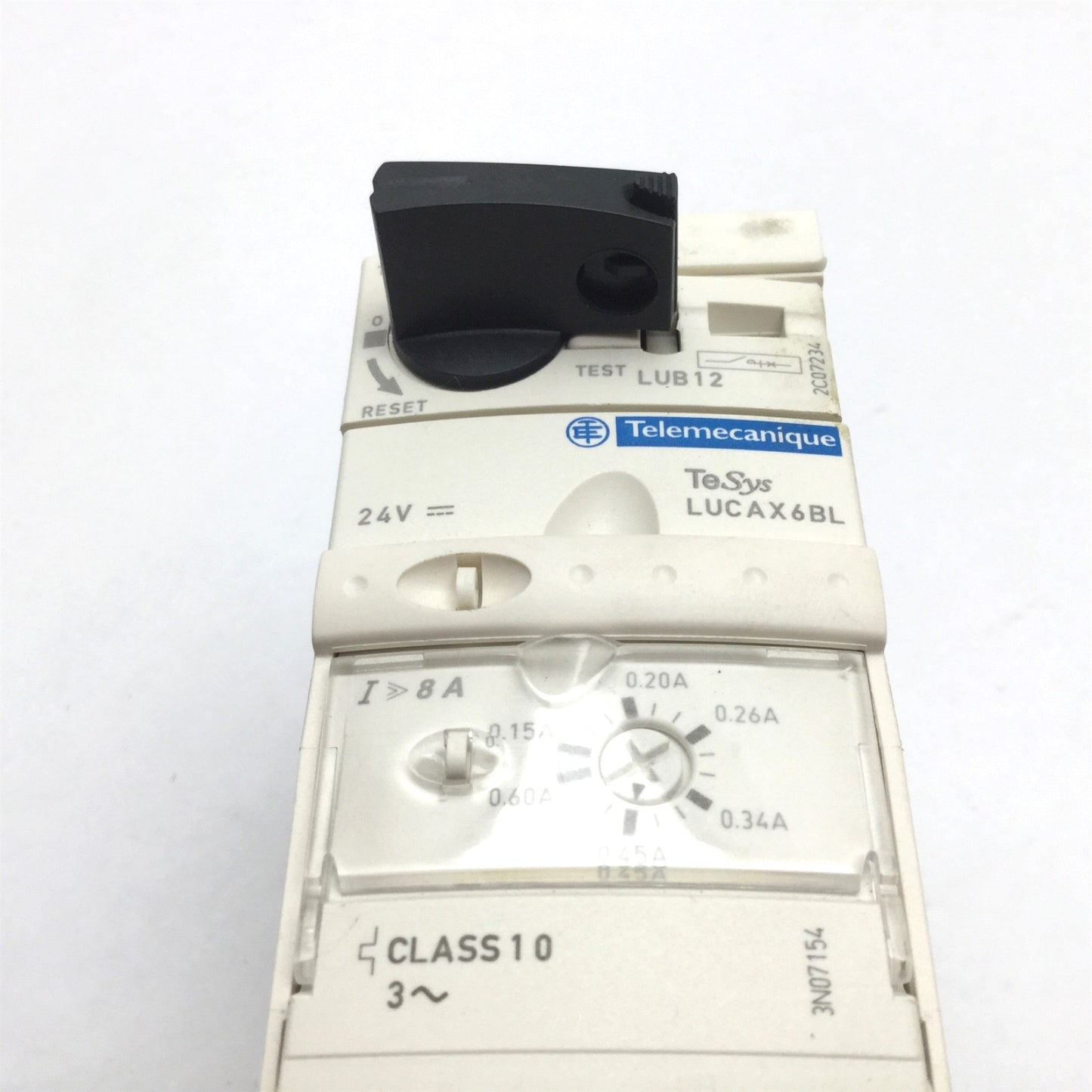 Used Telemecanique LUB12 Motor Starter Base with LUCAX6BL Control Unit, 690V 12A