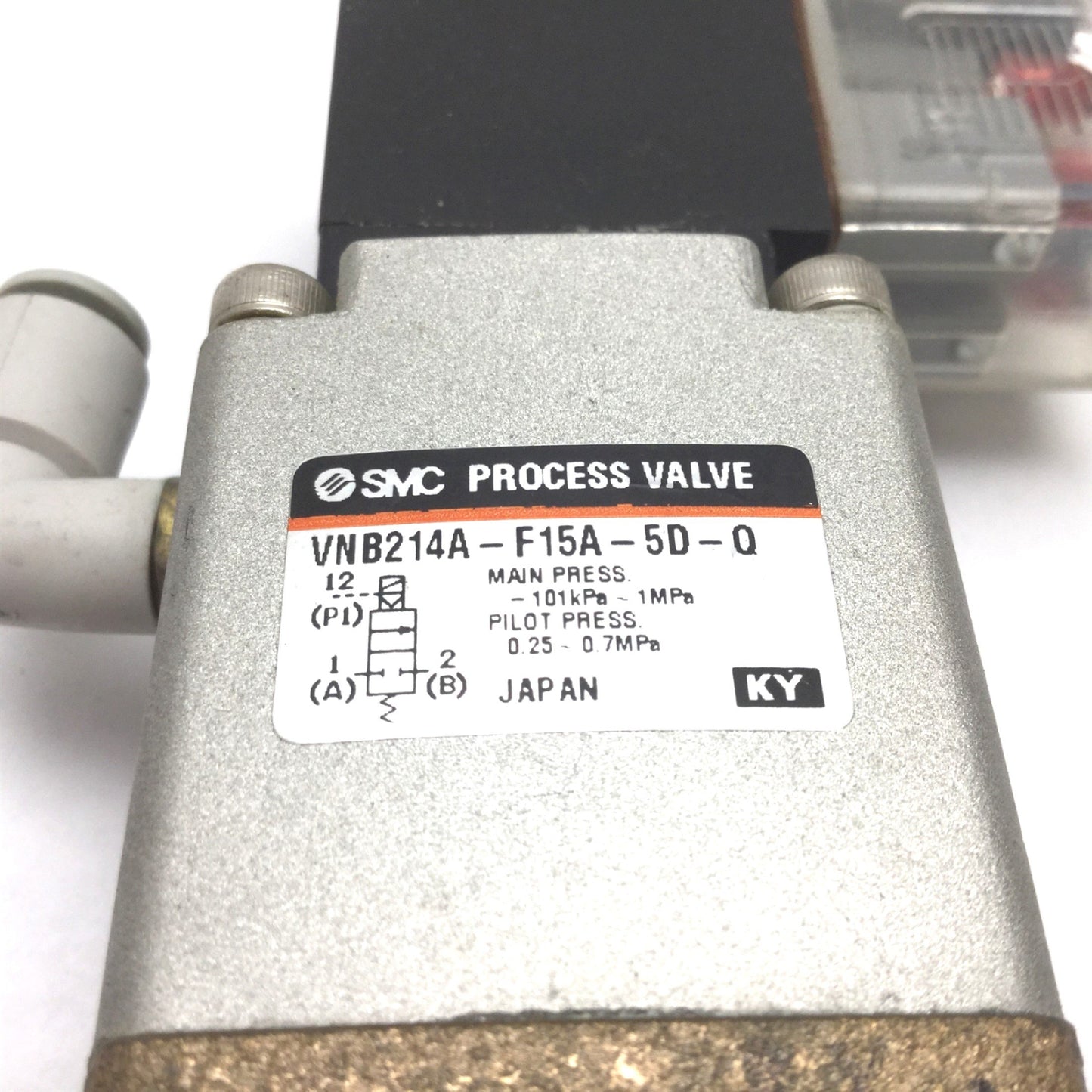 Used SMC VNB214A-F15A-5D-Q Process Valve, 2-Position 2-Port, Voltage: 24VDC, G1/2