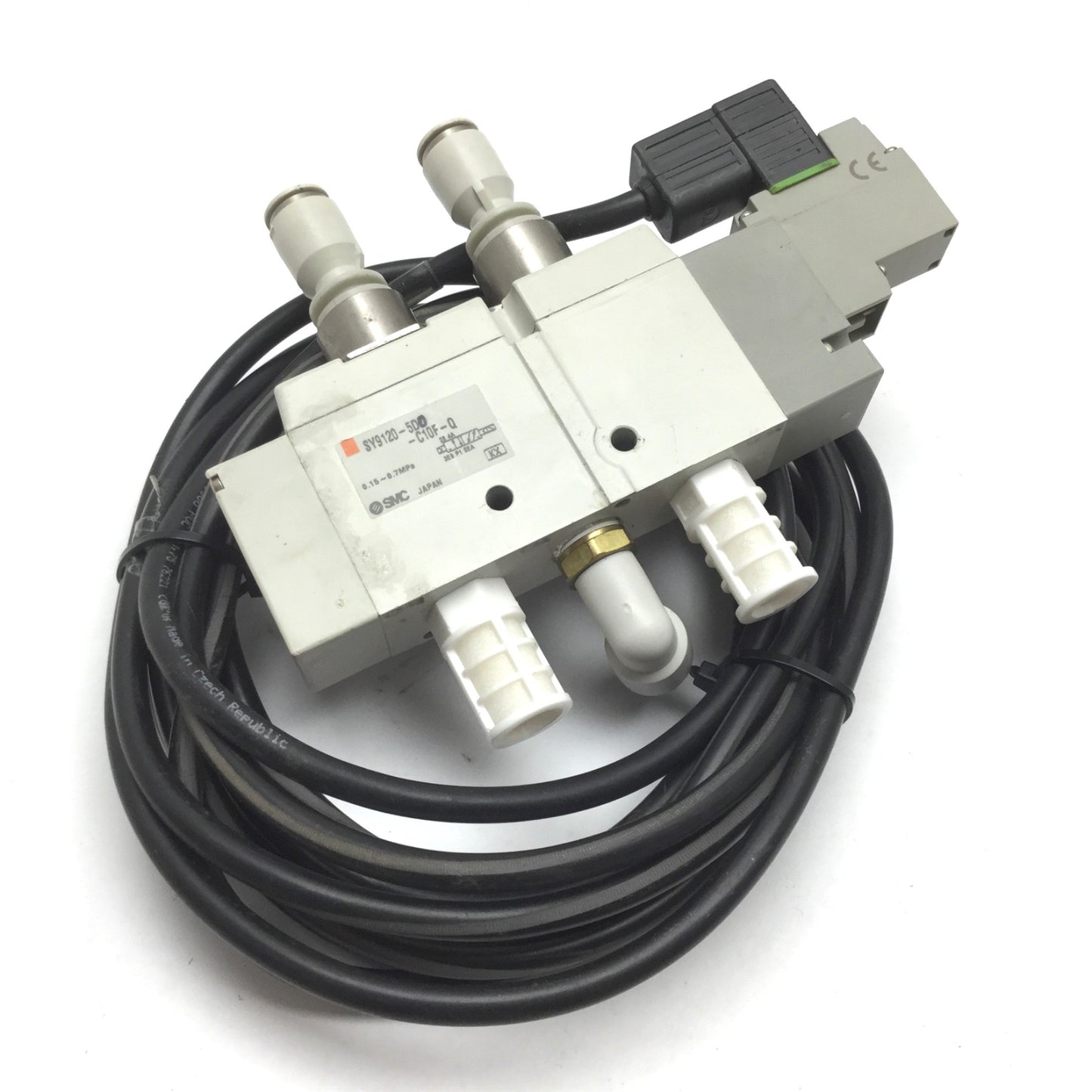 Used SMC SY9120-5DO-C10F-Q Pneumatic Solenoid Valve, 2-Position 5-Port, 24VDC