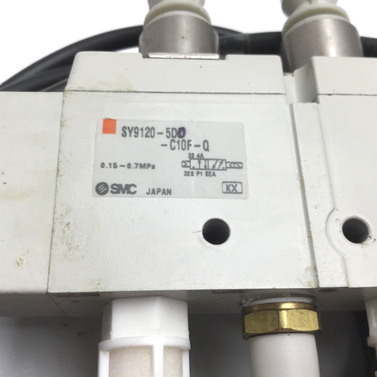 Used SMC SY9120-5DO-C10F-Q Pneumatic Solenoid Valve, 2-Position 5-Port, 24VDC